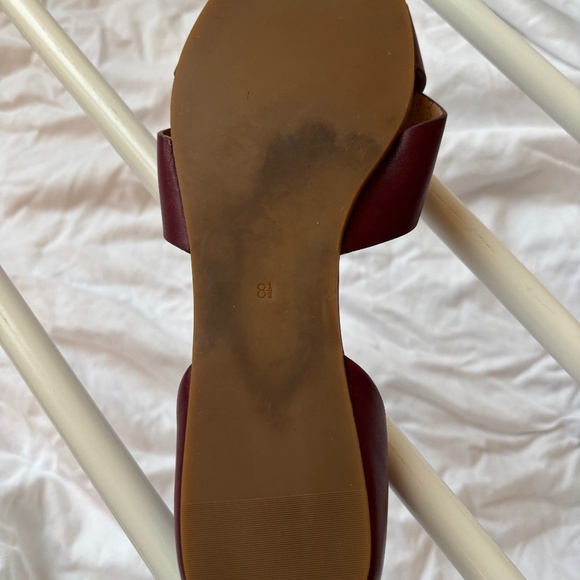 Madewell Burgundy D'Orsay Leather Sandals - Picture 6 of 6